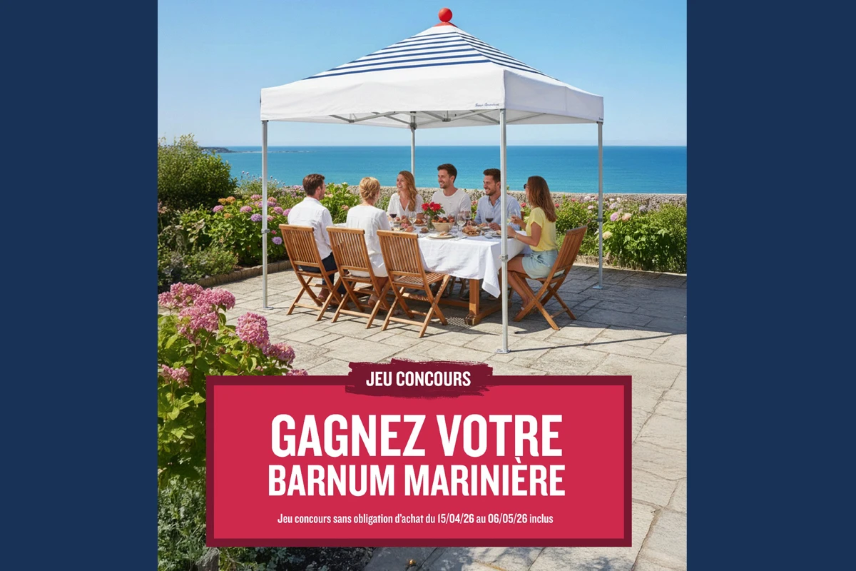 Jeu concours : gagnez un barnum « Marinière » en édition limitée
