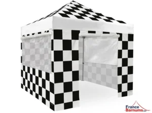 Nouveau barnum racing 3x3 noir avec murs