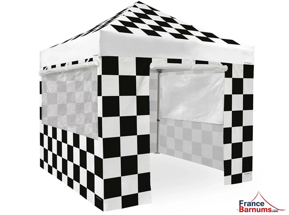 Nouveau barnum racing 3x3 noir avec murs